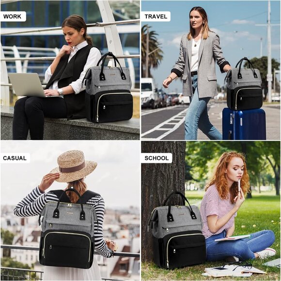 LOVEVOOK Laptop Backpack for Women, 17 Inch Waterproof Travel Backpack P… - Picture 6 of 6